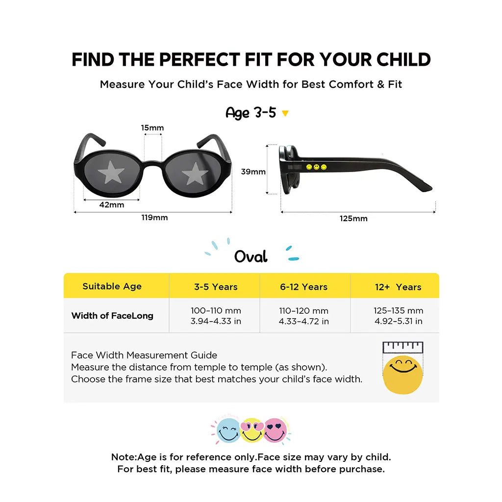 Oval Series - Obsidian Black | Family Matching (Kids & Adults) - SmileyWorld