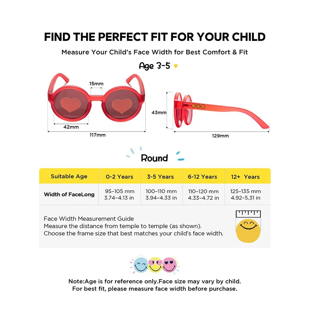 Round Series - Raspberry Red | Junior Edition (3 - 12Y) - SmileyWorld