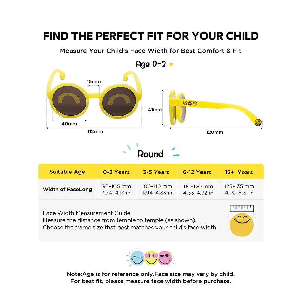 Round Series - Sunlight Yellow | Baby to Junior (0 - 12Y) - SmileyWorld