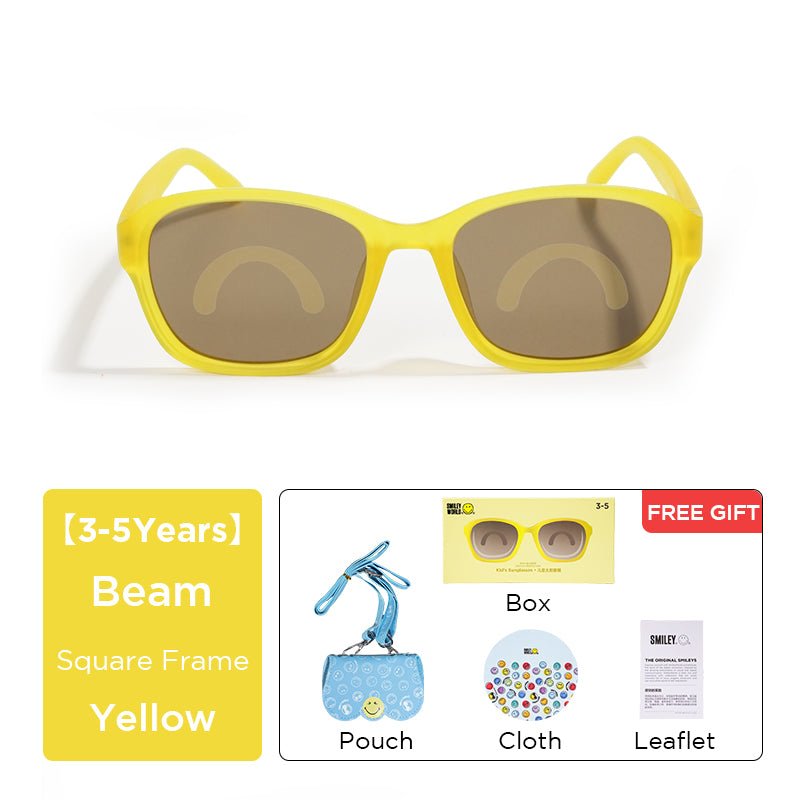 SmileyWorld Kid Sunglasses Square Sunlight Yellow - SmileyWorld