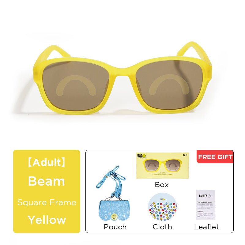 SmileyWorld Kid Sunglasses Square Sunlight Yellow - SmileyWorld