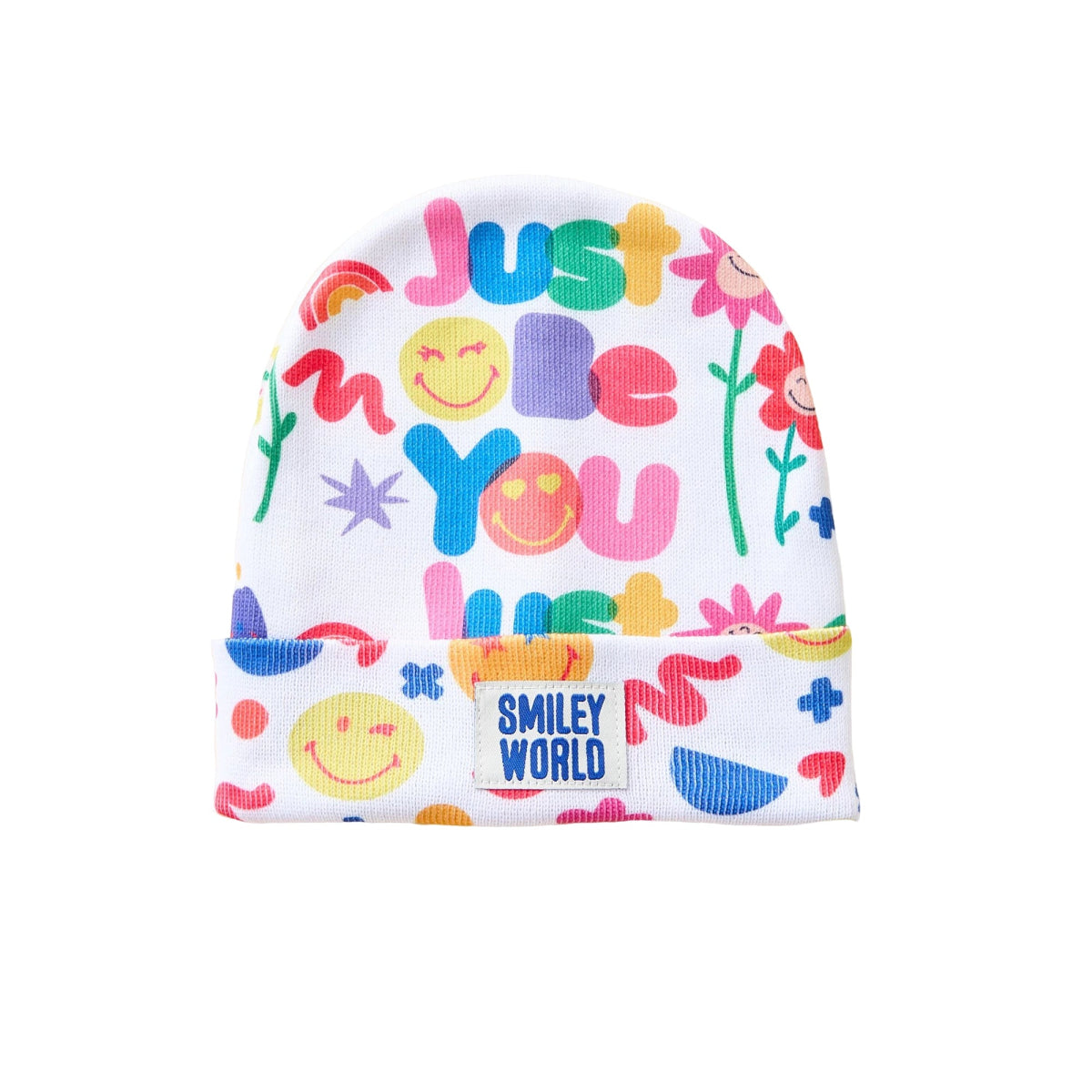 SmileyWorld Kids Knit White Beanie - SmileyWorld