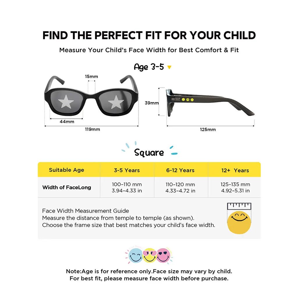 Square Series - Obsidian Black | Family Matching (Kids & Adults) - SmileyWorld