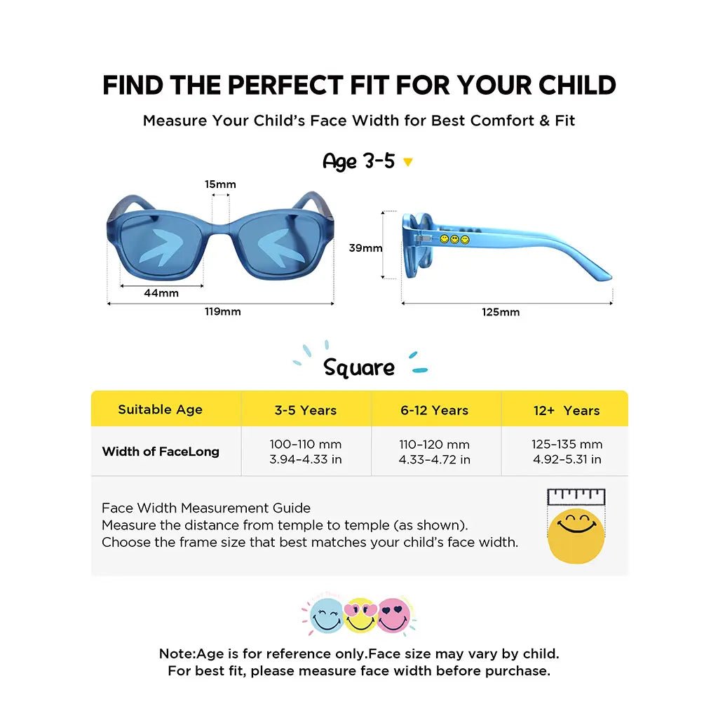 Square Series - Sea Blue | Junior Edition (3 - 12Y) - SmileyWorld